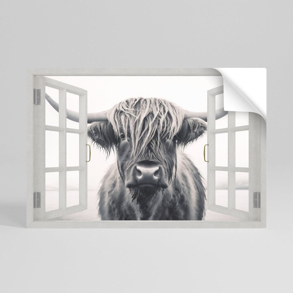 WILDLY WINDOWED VIEWS Peel and Stick Horizontal Poster