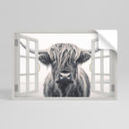 WILDLY WINDOWED VIEWS Peel and Stick Horizontal Poster