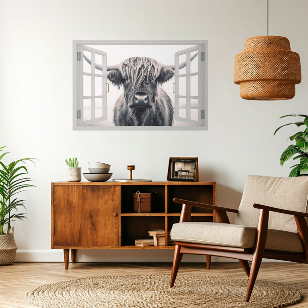 WILDLY WINDOWED VIEWS Peel and Stick Horizontal Poster