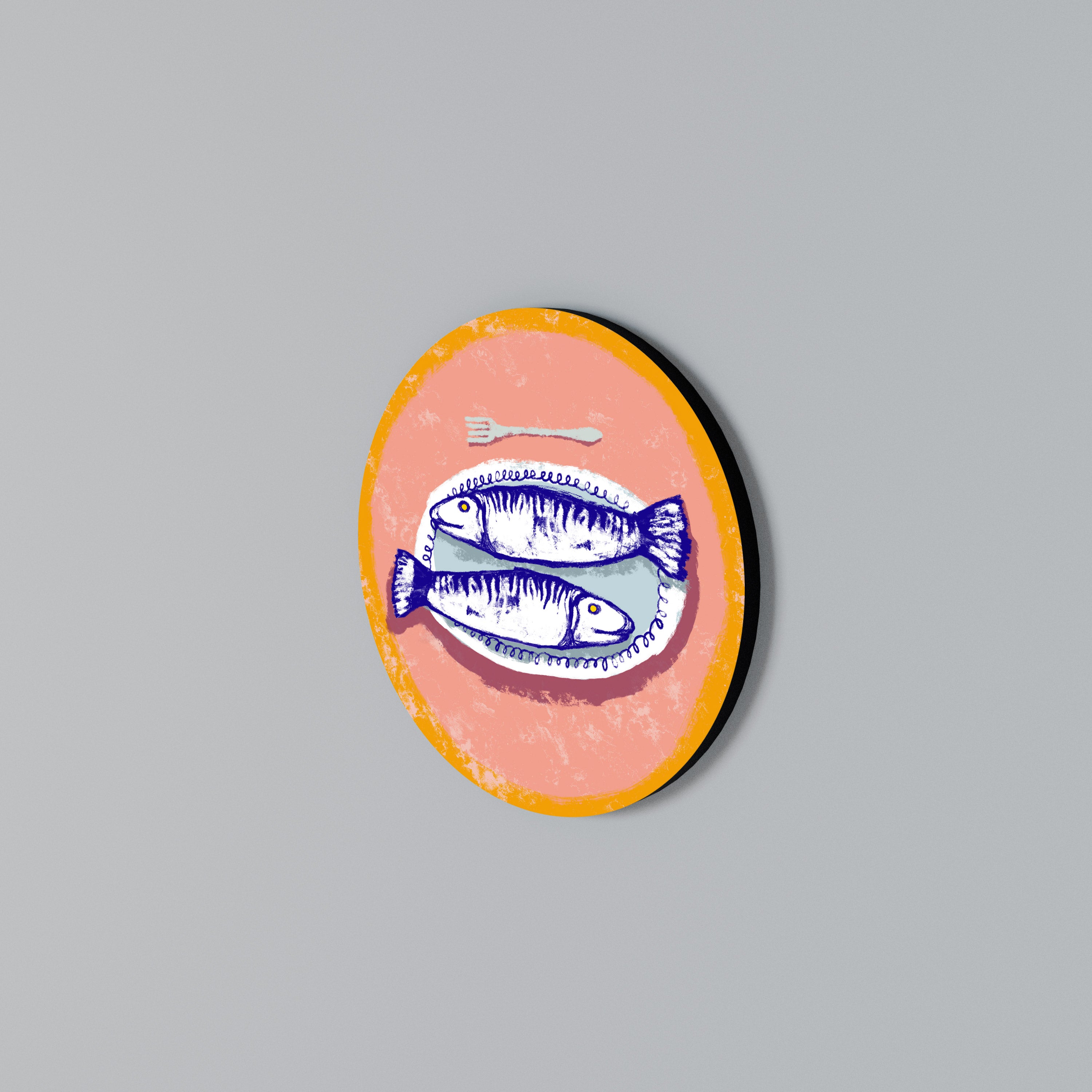 ENJOY YOUR MEAL Arte de Parede Redonda