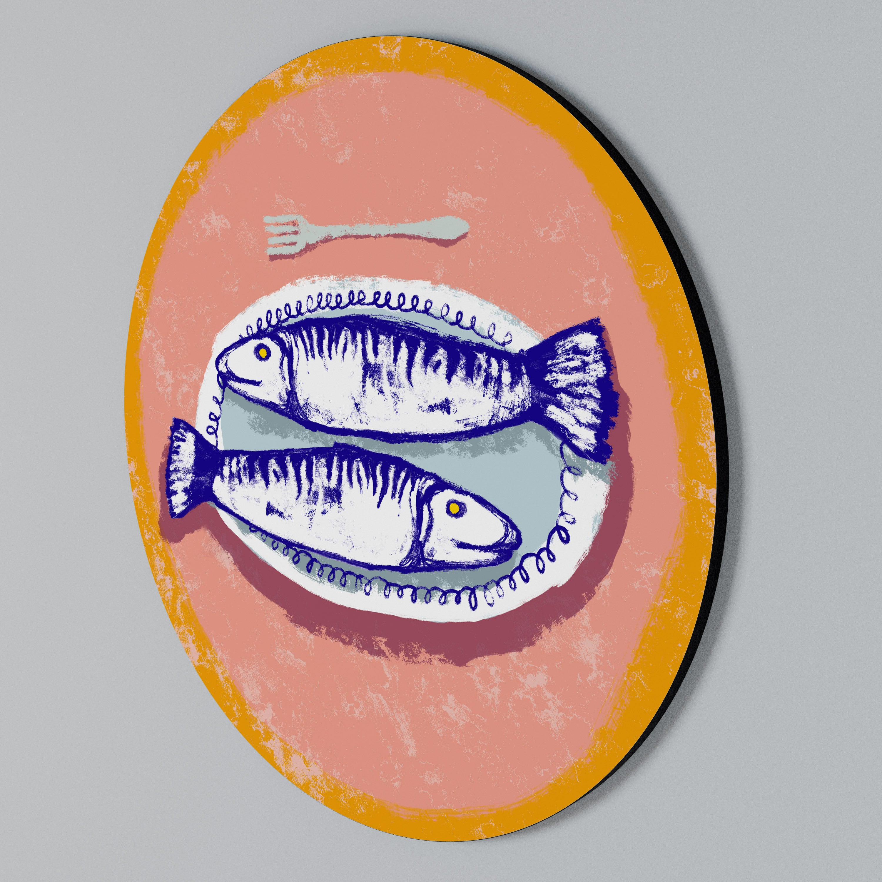 ENJOY YOUR MEAL Arte de Parede Redonda