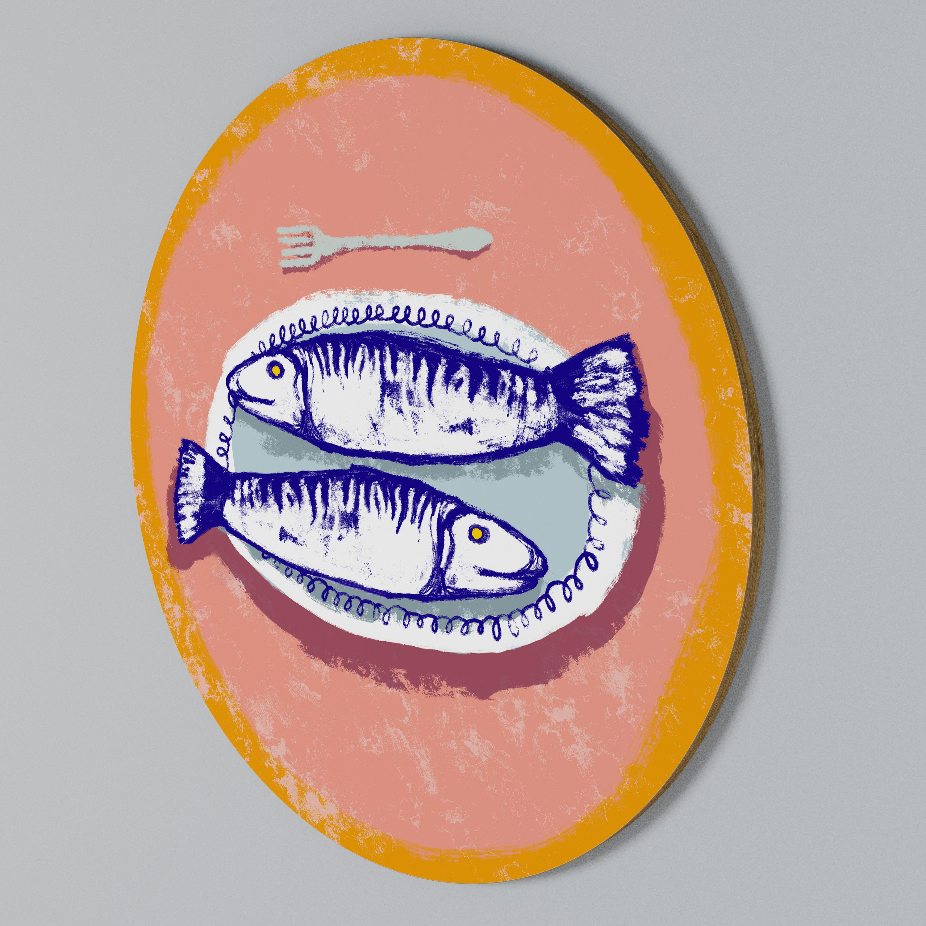 ENJOY YOUR MEAL Arte de Parede Redonda