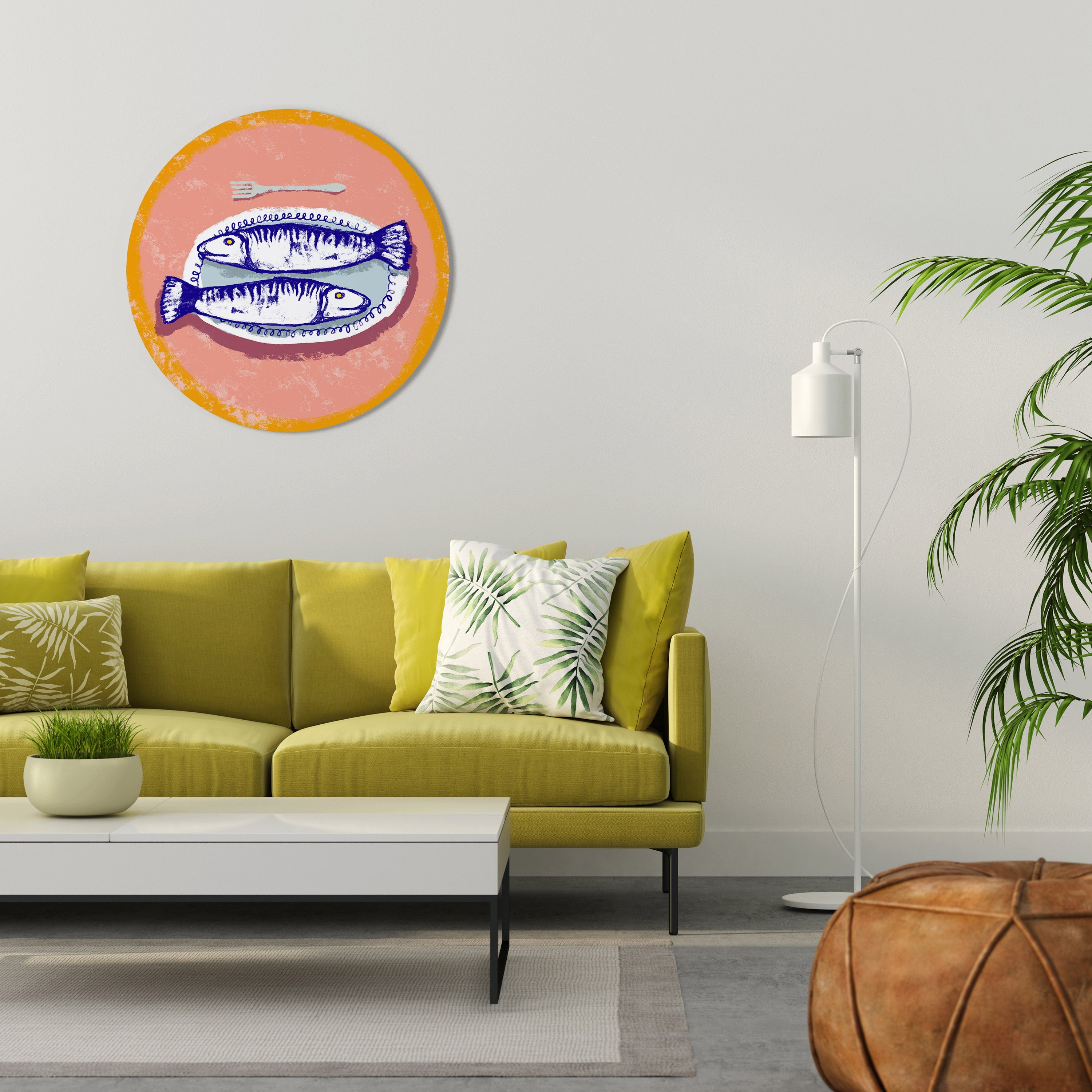 ENJOY YOUR MEAL Quadro Redondo Decorativo
