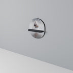 SILENT CABIN Prateleira Oval Decorativa em Acabamento Preto