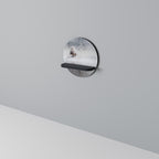 SILENT CABIN Prateleira Redonda Decorativa em Acabamento Preto