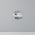 SILENT CABIN Prateleira Redonda Decorativa em Acabamento Preto