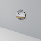 SILENT CABIN Prateleira Redonda Decorativa em Efeito Carvalho