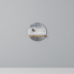 SILENT CABIN Prateleira Redonda Decorativa em Efeito Carvalho