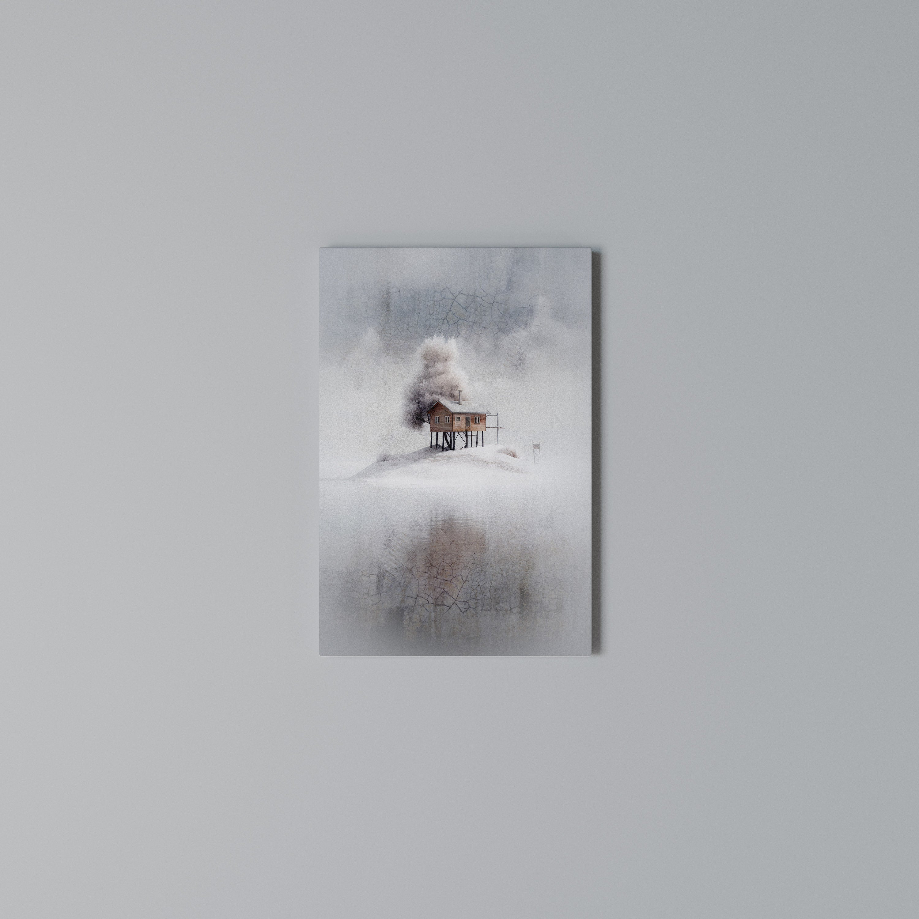 SILENT CABIN Vertical Canvas Print