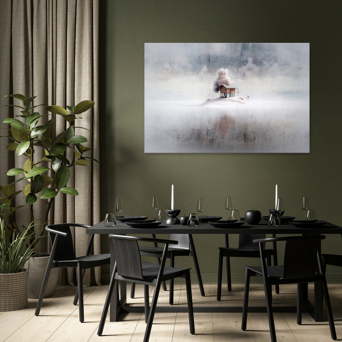 SILENT CABIN Horizontal Canvas Print
