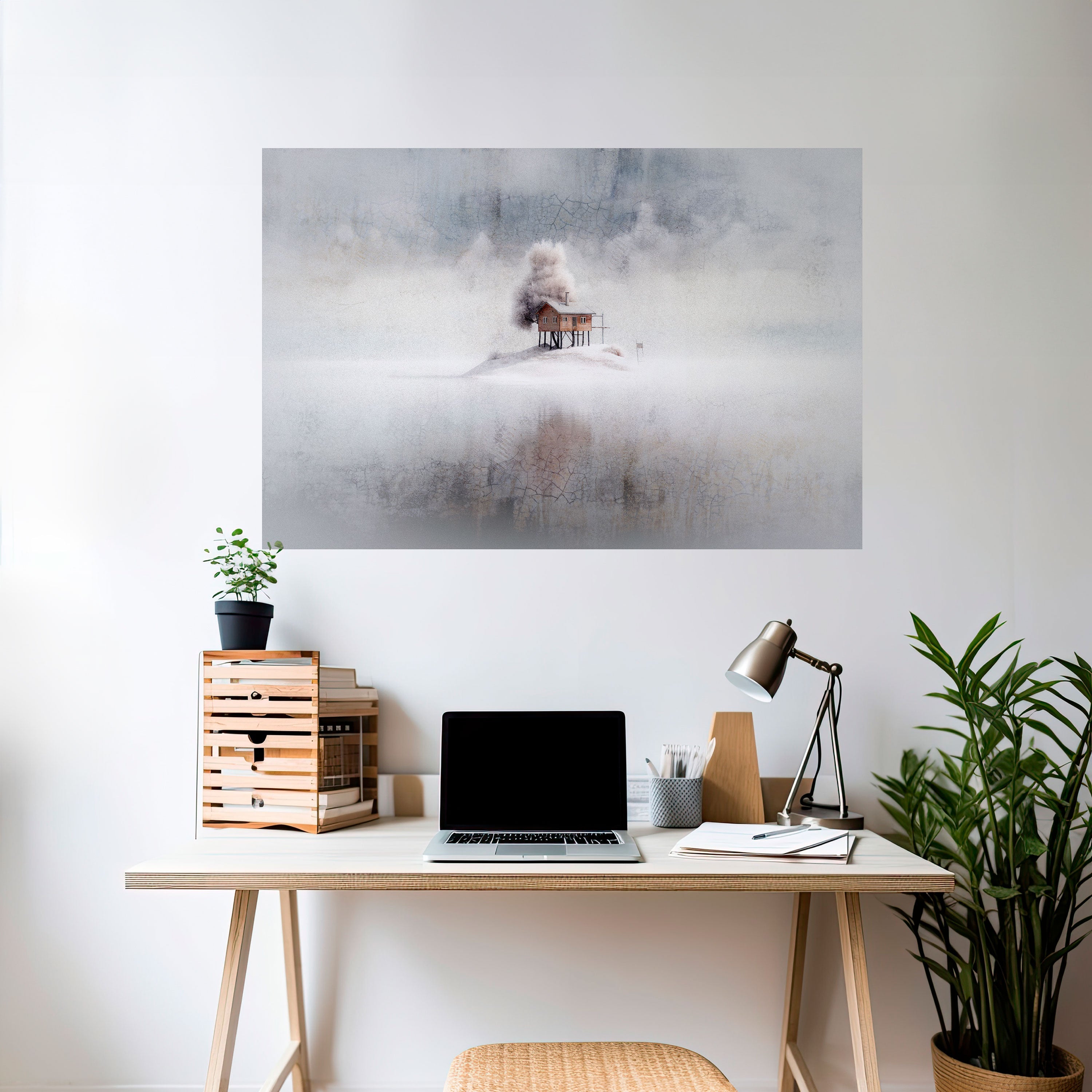 SILENT CABIN Peel and Stick Horizontal Poster