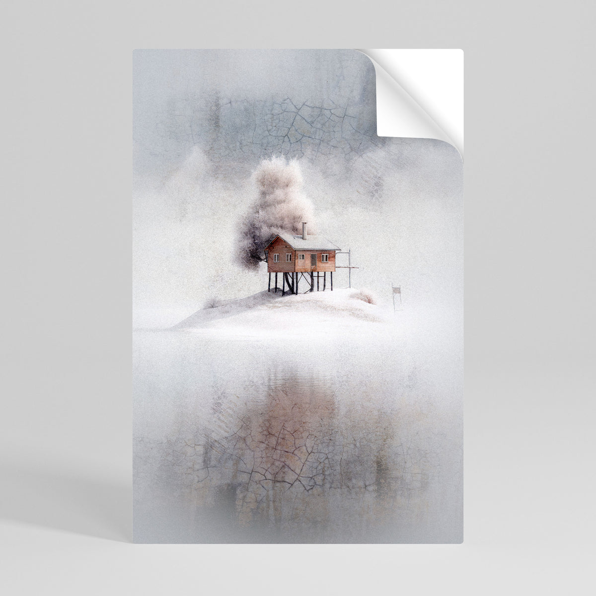 SILENT CABIN Póster Autocolante Vertical