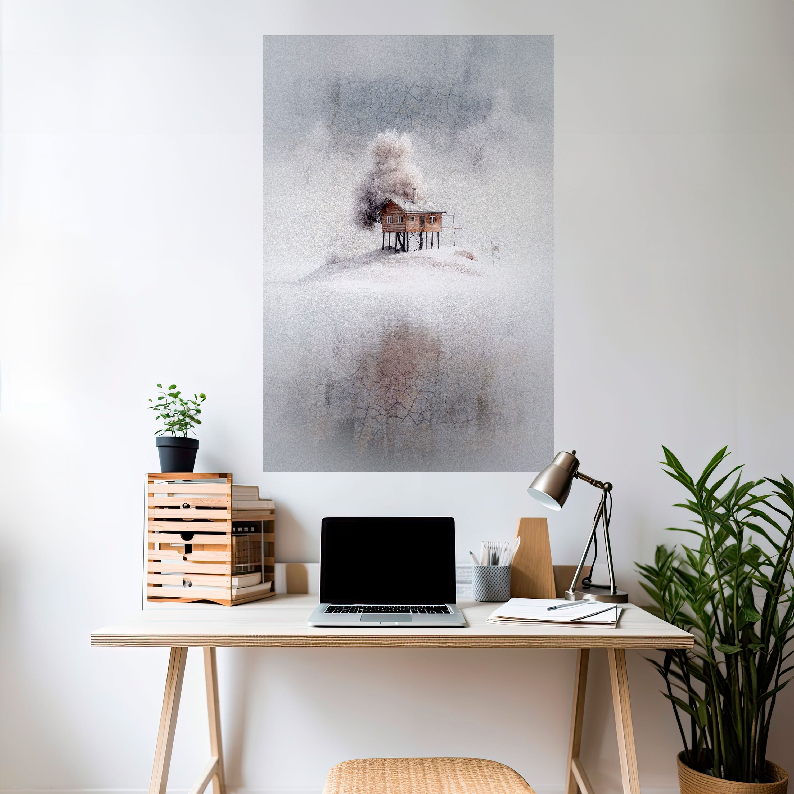 SILENT CABIN Peel and Stick Vertical Poster