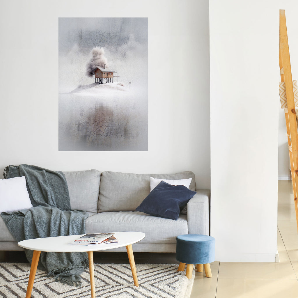 SILENT CABIN Peel and Stick Vertical Poster