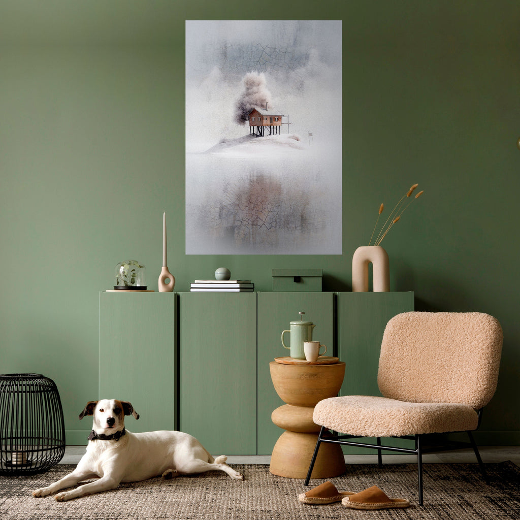 SILENT CABIN Peel and Stick Vertical Poster