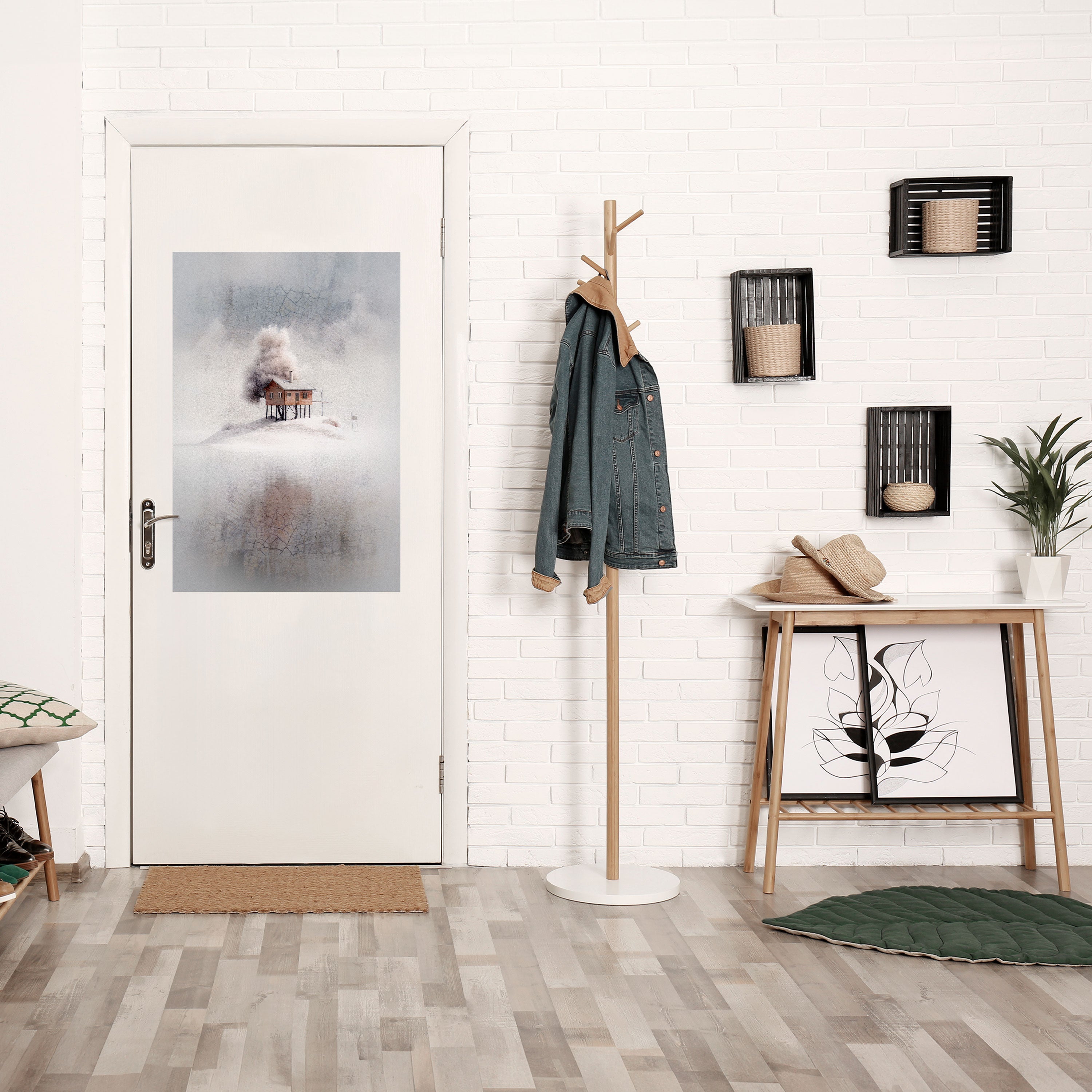 SILENT CABIN Peel and Stick Vertical Poster