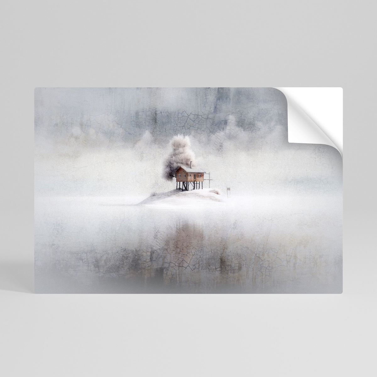SILENT CABIN Póster Autocolante Horizontal