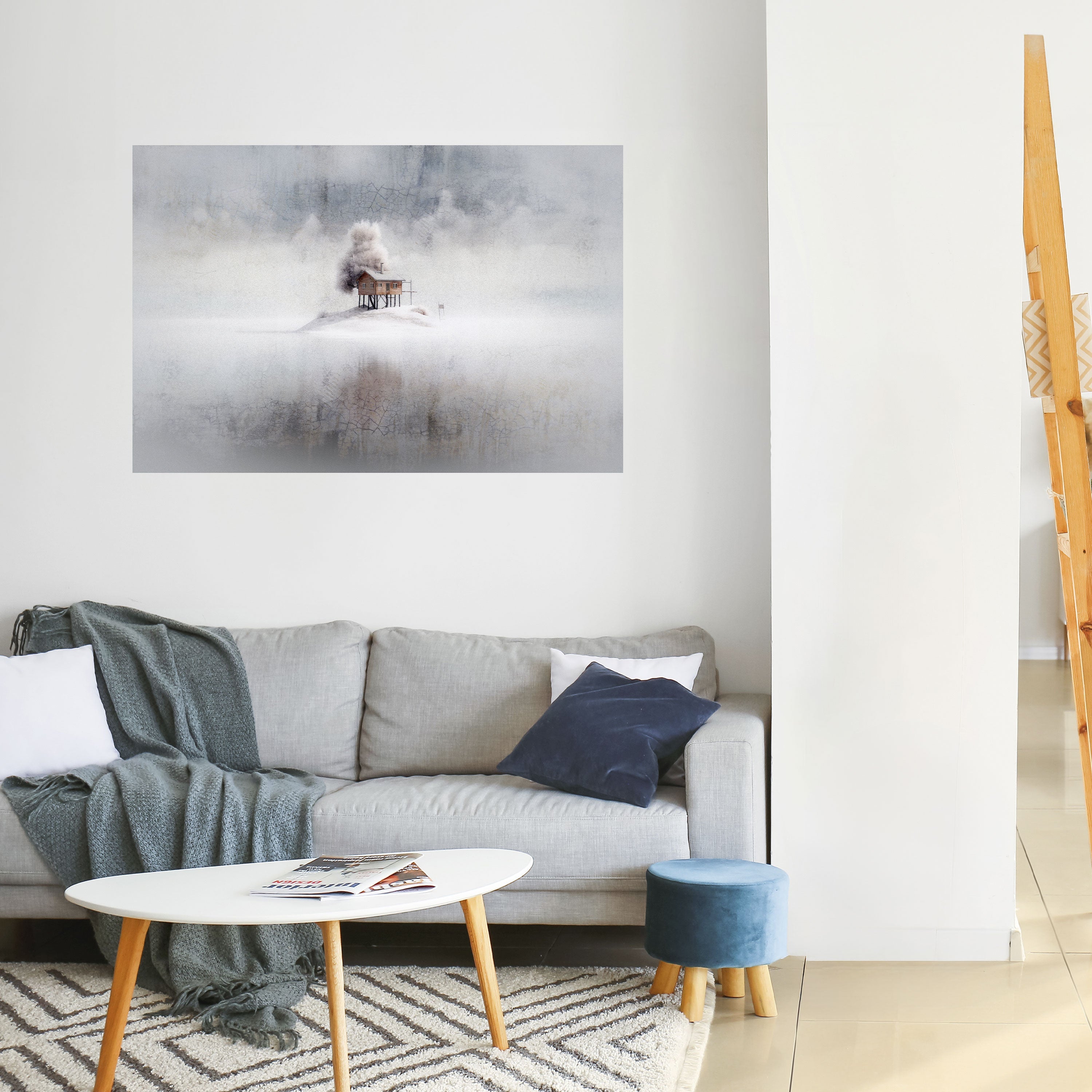 SILENT CABIN Peel and Stick Horizontal Poster