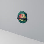 FRUIT POWER Prateleira Oval Decorativa em Acabamento Preto