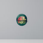 FRUIT POWER Prateleira Oval Decorativa em Acabamento Preto