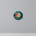 FRUIT POWER Prateleira Redonda Decorativa em Acabamento Preto