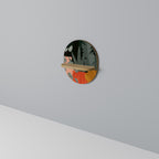 TROPICAL COMPOSITION Prateleira Oval Decorativa em Efeito Carvalho