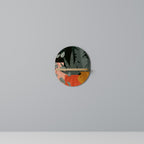 TROPICAL COMPOSITION Prateleira Oval Decorativa em Efeito Carvalho