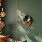 TROPICAL COMPOSITION Prateleira Oval Decorativa em Efeito Carvalho