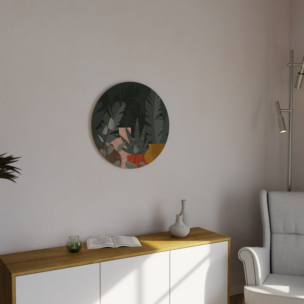 TROPICAL COMPOSITION Round Wall Art
