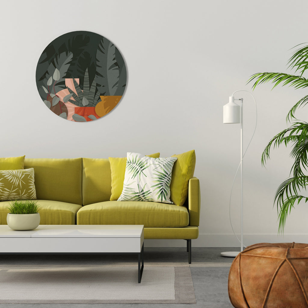 TROPICAL COMPOSITION Round Wall Art