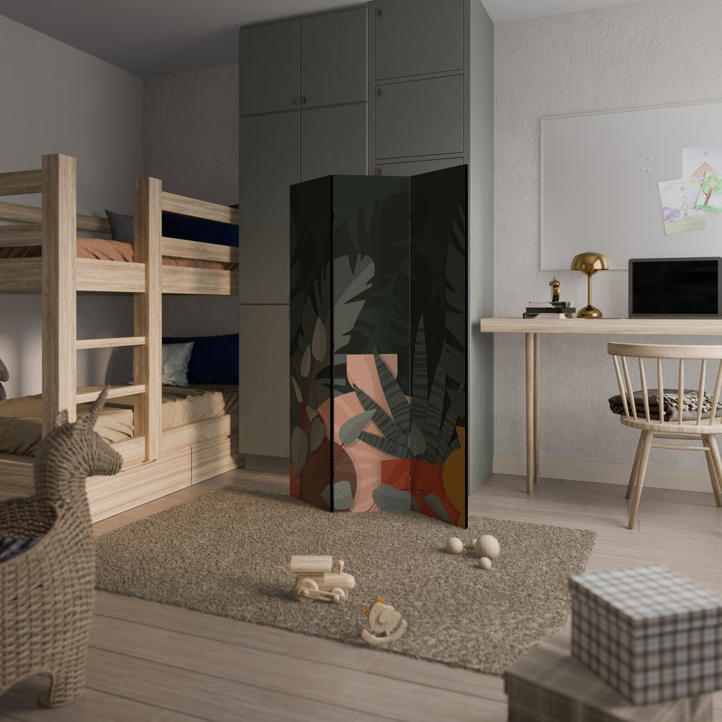 TROPICAL COMPOSITION Biombo Decorativo de 3 Painéis