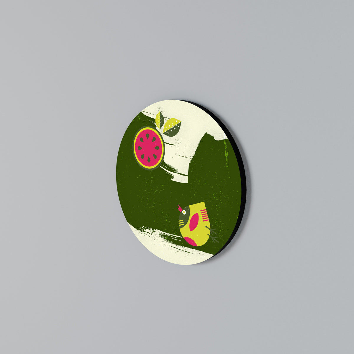 FRUITFUL SWIRLS Round Wall Art