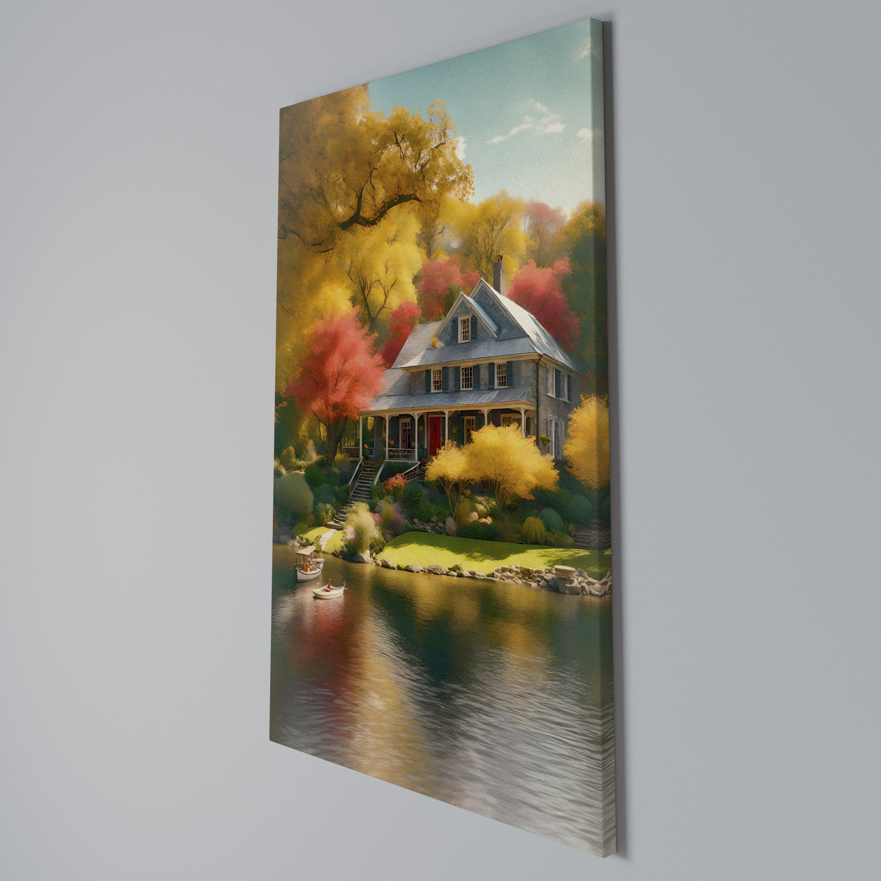 ENCHANTED AUTUMN REFUGE Vertical Canvas Print