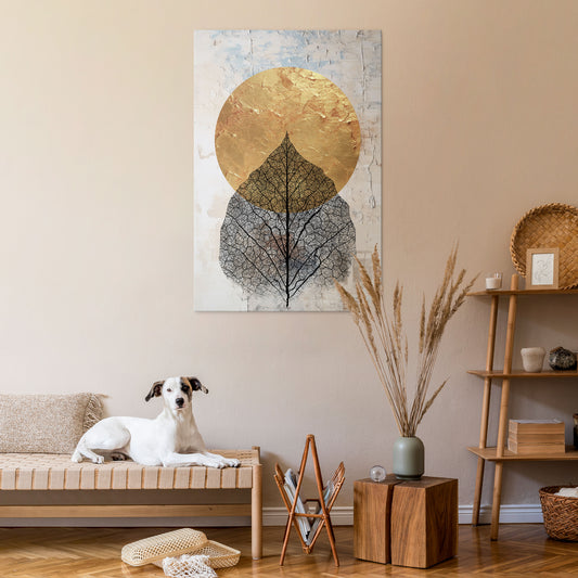 GOLD NERVATIO Vertical Canvas Print