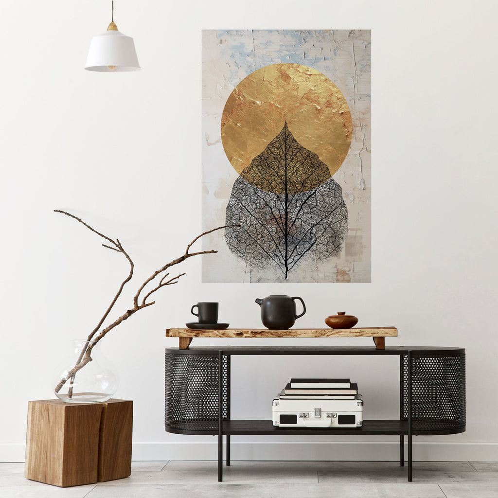 GOLD NERVATIO Peel and Stick Vertical Poster