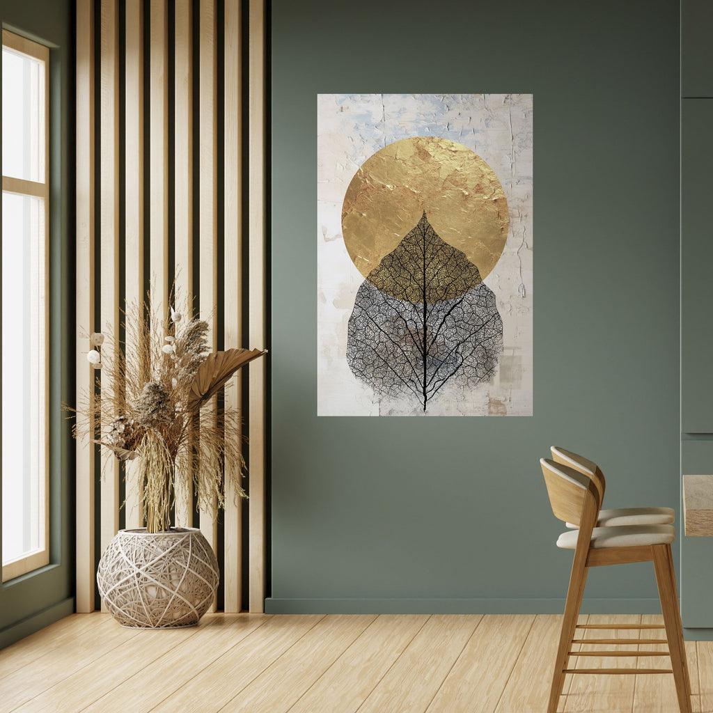 GOLD NERVATIO Peel and Stick Vertical Poster