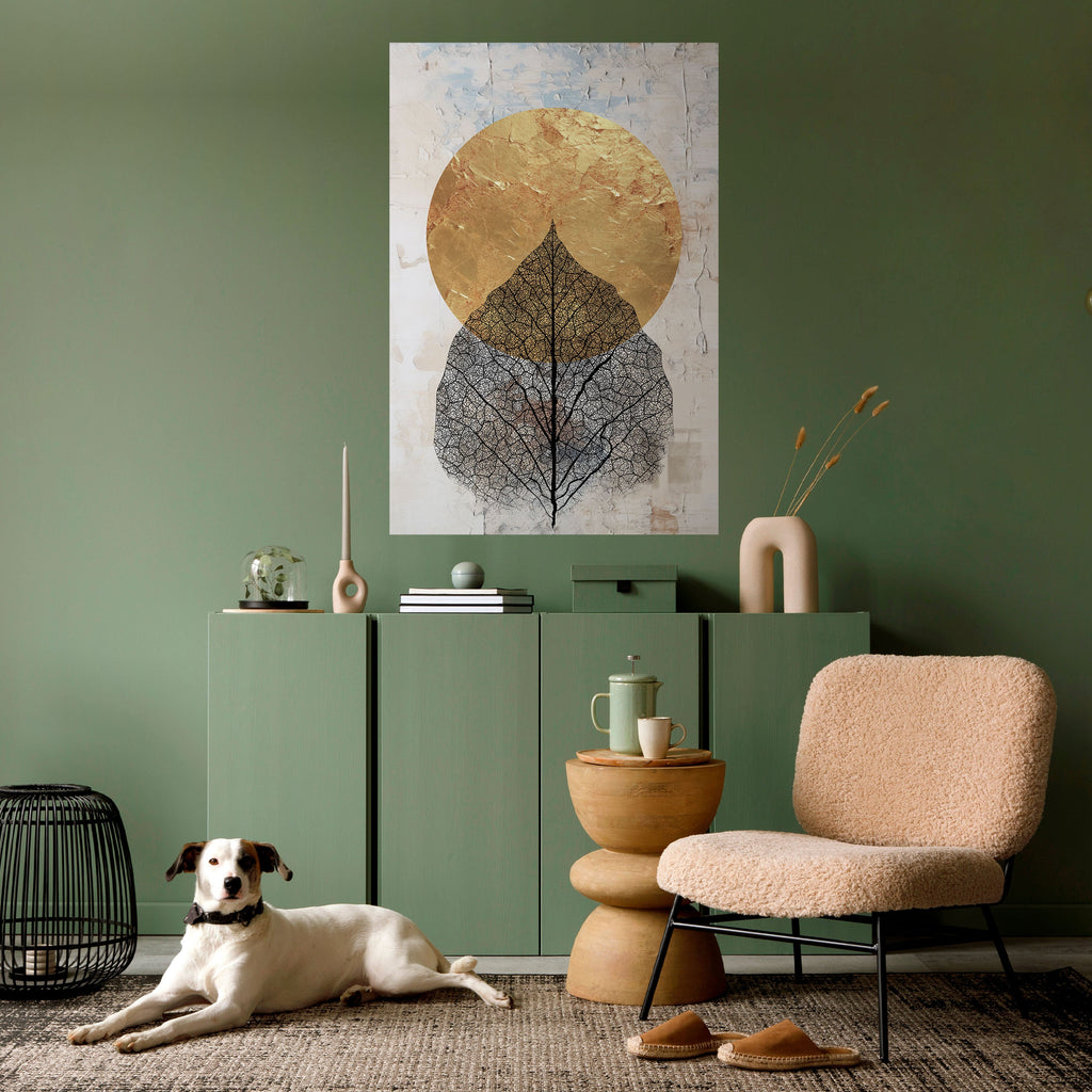 GOLD NERVATIO Peel and Stick Vertical Poster