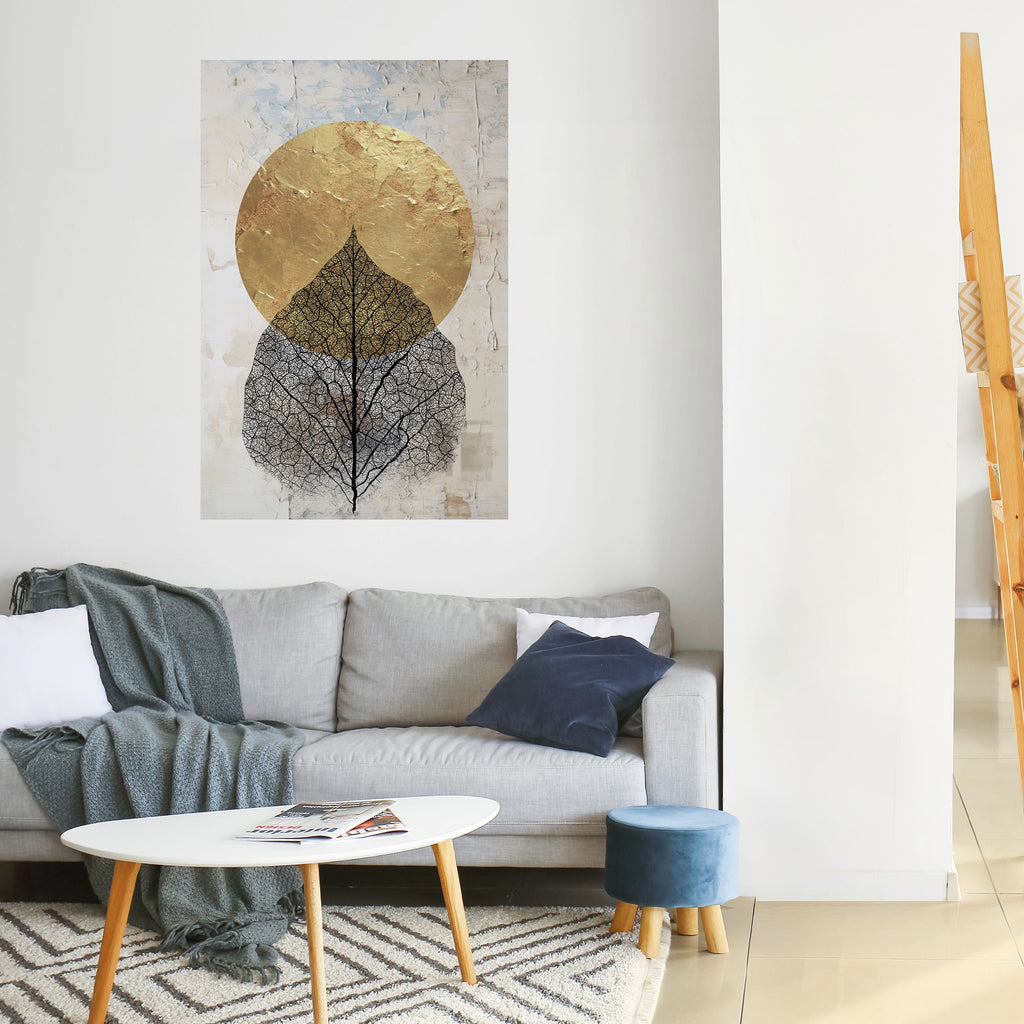 GOLD NERVATIO Peel and Stick Vertical Poster