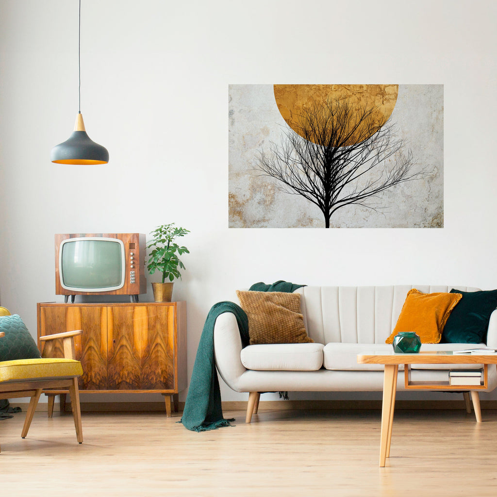 LONELY TREE Peel and Stick Horizontal Poster