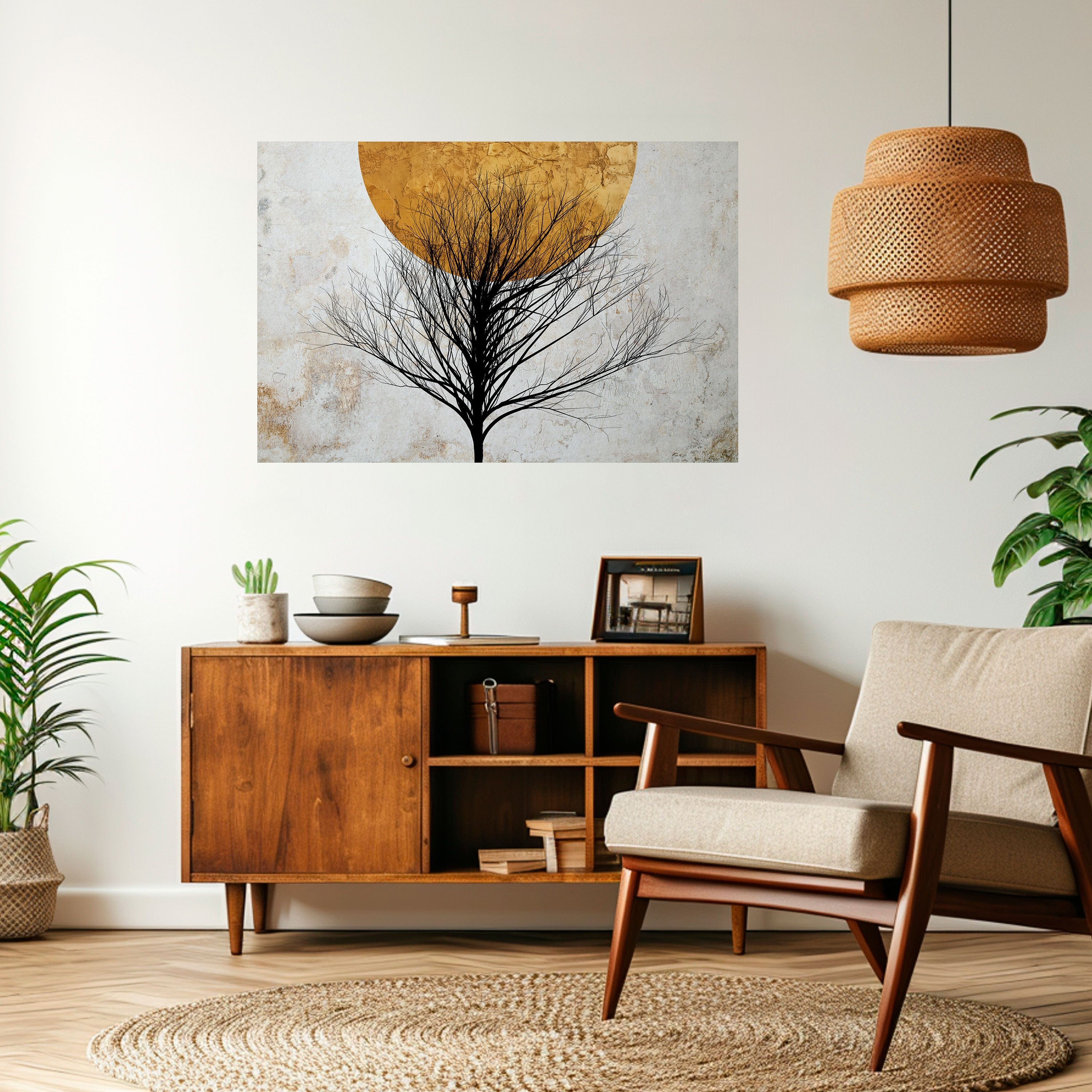 LONELY TREE Peel and Stick Horizontal Poster