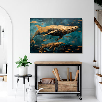 WHALE SONG SYMPHONY Horizontal Canvas Print