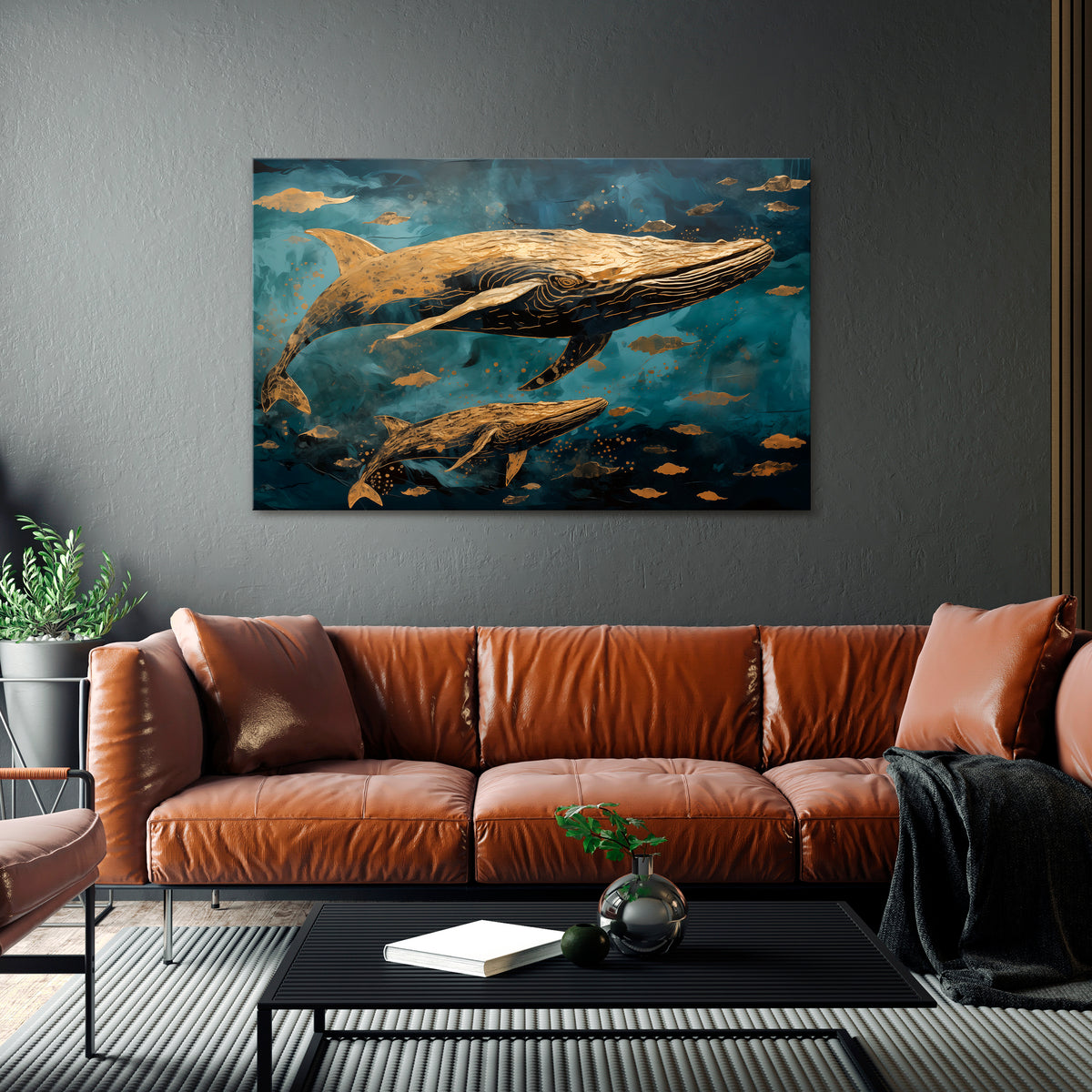 WHALE SONG SYMPHONY Horizontal Canvas Print