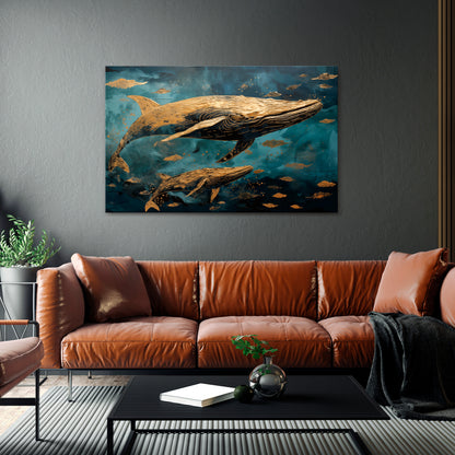 WHALE SONG SYMPHONY Horizontal Canvas Print