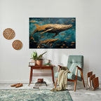 WHALE SONG SYMPHONY Peel and Stick Horizontal Poster
