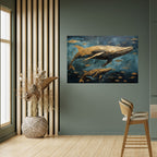 WHALE SONG SYMPHONY Peel and Stick Horizontal Poster
