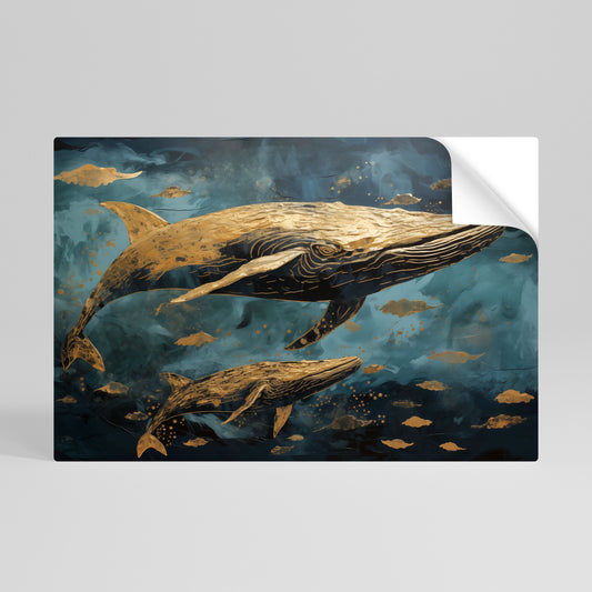 WHALE SONG SYMPHONY Póster Autocolante Horizontal