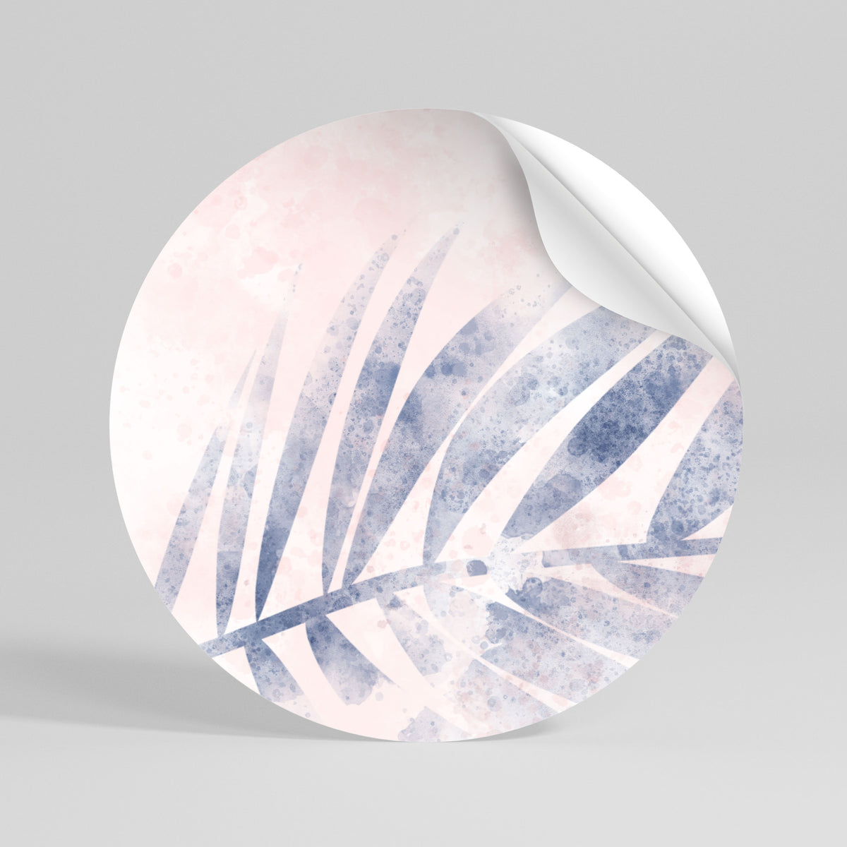 FLORAL MIST ELEGANCE Peel and Stick Round Sticker