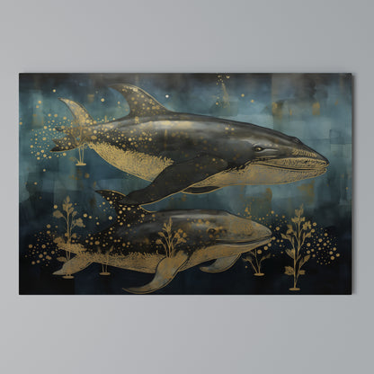 AQUATIC ELEGANCE Horizontal Canvas Print