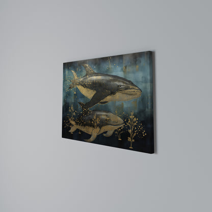 AQUATIC ELEGANCE Horizontal Canvas Print