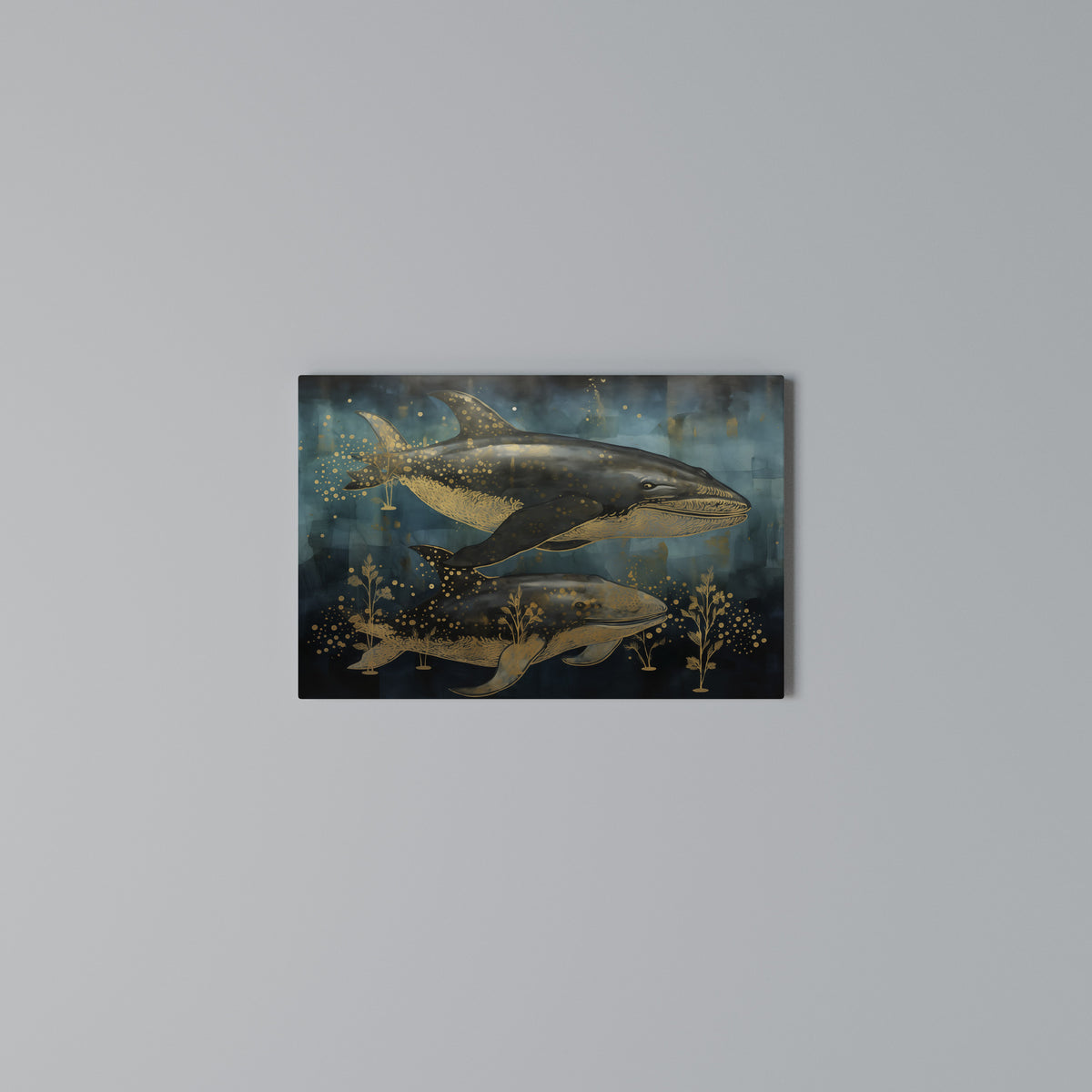 AQUATIC ELEGANCE Horizontal Canvas Print